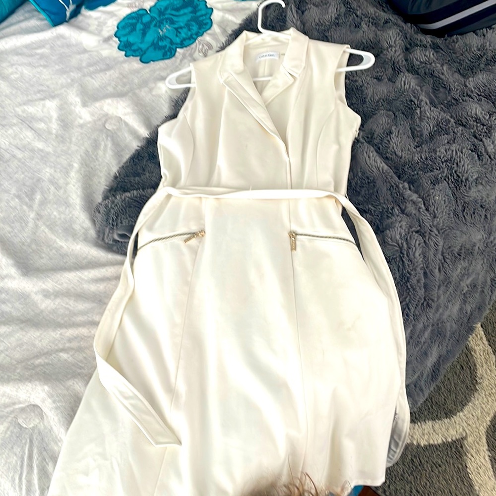 White Calvin Klein dress
